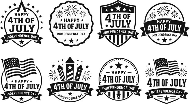 set of independence day america stamp 