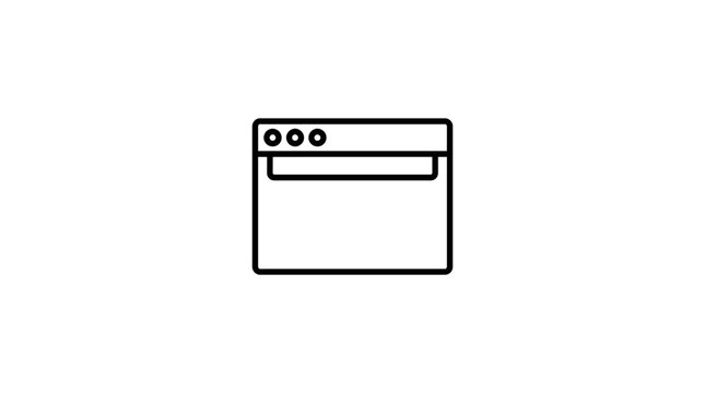 Web browser window interface outline icon