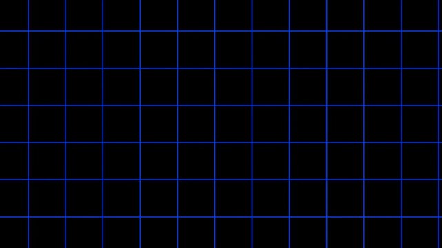 Abstract blue grid lines, digital technology background, motion graphics concept