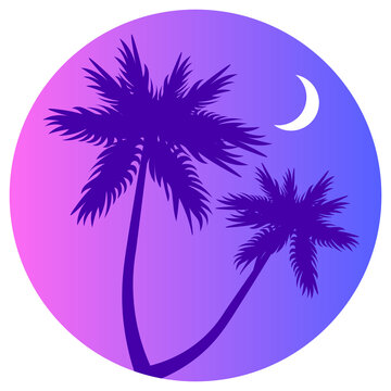 palm tree icon, isolated