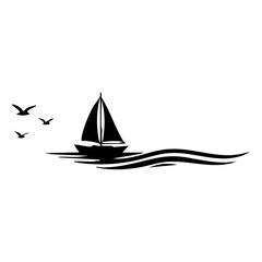 sailing ship silhouette © Menhikki