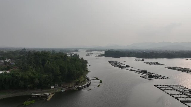 June 26, 2026 Drone Floating fish cage (FFC) on a lake