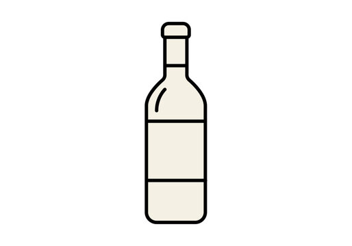 Icono de botella de vidrio con tap&oacute;n
