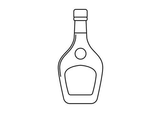 Botella de licor con etiqueta vac&iacute;a