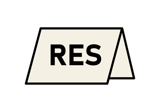 Letrero de mesa con la palabra reserva