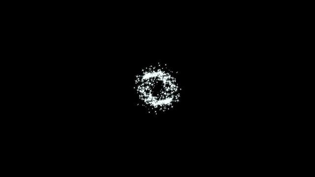 White sparkling magic dust transitions on black background, Twinkling star particle burst animation isolated on chroma key, Glowing star particle explosion effect on chroma key background