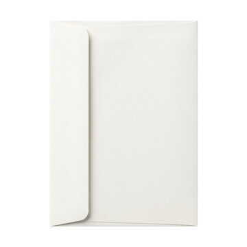 Blank white paper envelope on transparent background