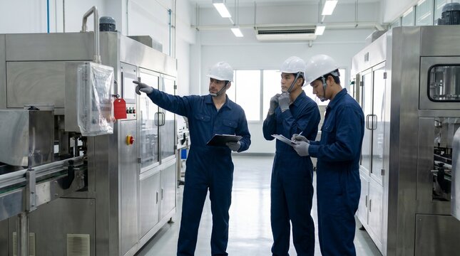 Factory Maintenance Toolbox Talk Near Locked Industrial Machine