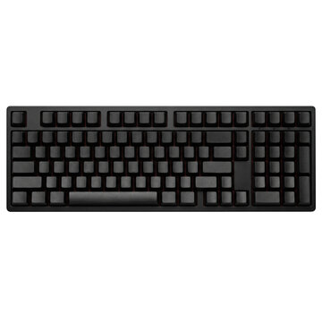 Full size black mechanical computer keyboard top view