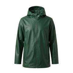Green waterproof hooded raincoat jacket © BTG
