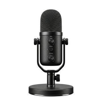 Professional condenser microphone with desk stand