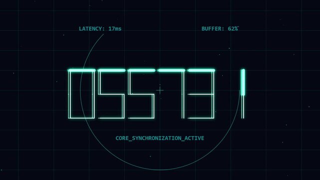Digital Data Counter Interface with Increasing Statistics and Sync Status