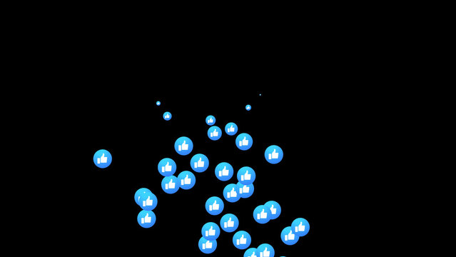 Premium Overlays Social Emoji Like Alpha Channel Up 60 Sec&ndash; Animated Like Reactions with Transparent Background for Reels, Stories, Shorts and Video Editing