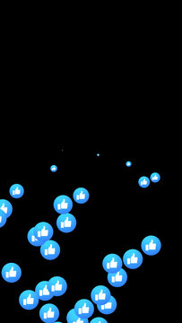 Premium Overlays Social Emoji Like Alpha Channel VERTICAL Up 60 Sec&ndash; Animated Like Reactions with Transparent Background for Reels, Stories, Shorts and Video Editing