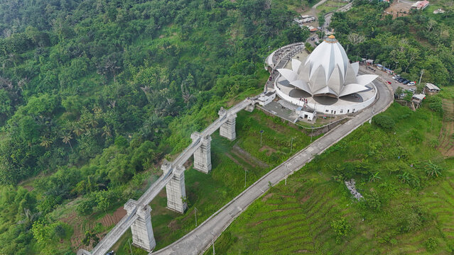Sumedang, West Java, Indonesia - May 23, 2026: Aerial View Of Al Kamil Mosque