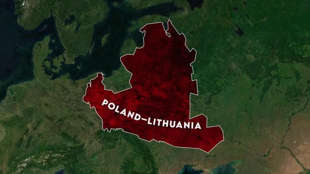 Poland&ndash;Lithuania Map Animation. Historical map animation of Poland&ndash;Lithuania 4k.