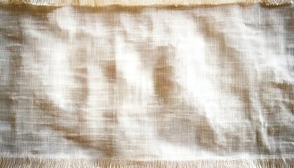 Fototapeta premium Natural Cotton Linen Fabric Texture Background with Soft Light Overlays and Simple Rustic Textile