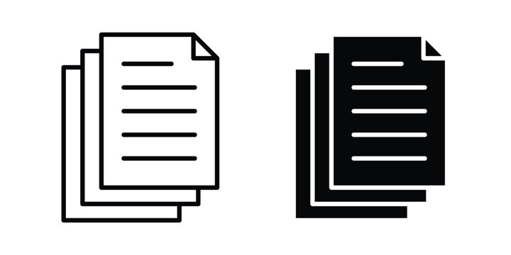 Document papers pile icon