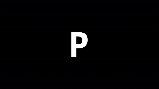  Red circle no parking sign animation . White P symbol represents restricted parking areas in urban environments. Animated no parking symbol for city traffic control in 4K with Alpha Channel