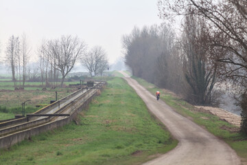 Fototapeta premium Trail on a cloudy day