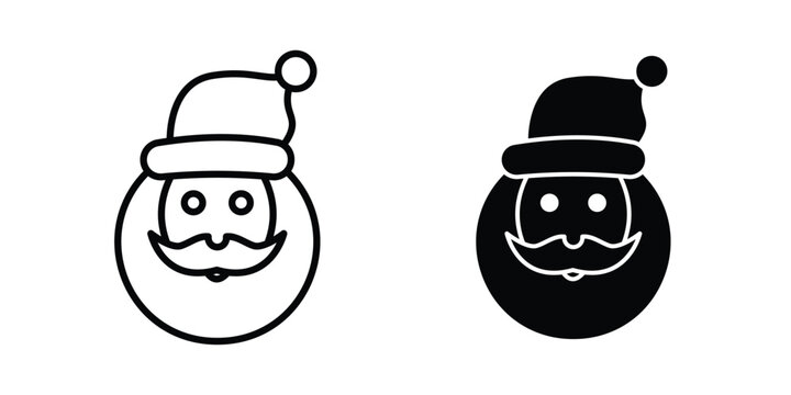 Santa claus face icon