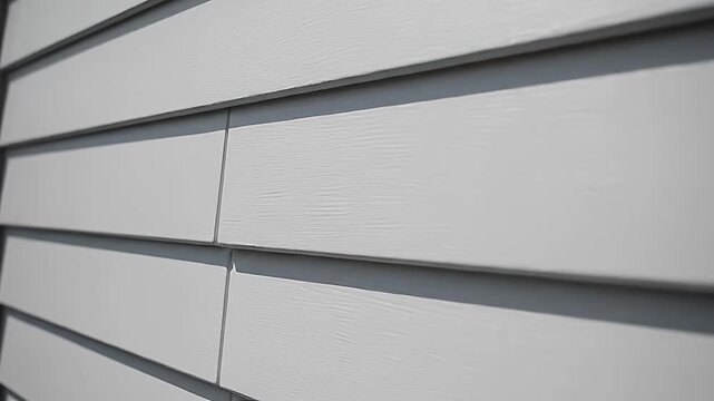 White horizontal lap siding on a residential building exterior.