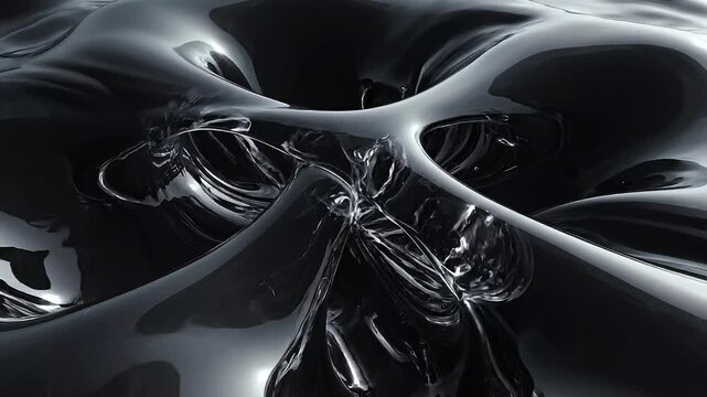 Gray liquid surface with a hole in the middle and transparent background