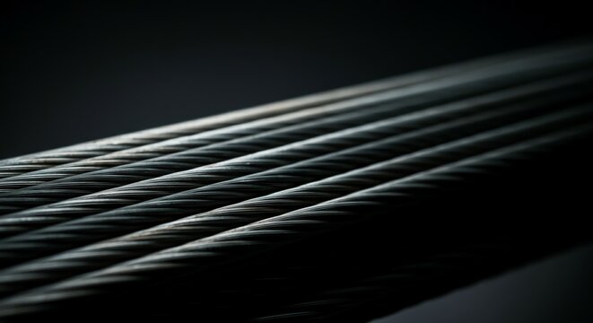 Extreme macro photography close up side profile pristine thick braided.