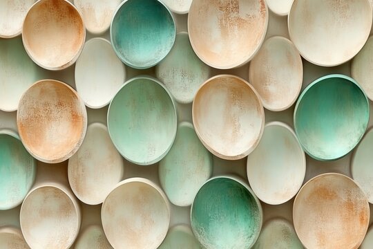 Seamless Earthy Ceramic Texture with Circular Patterns for Creative Inspiration and Artistic Design