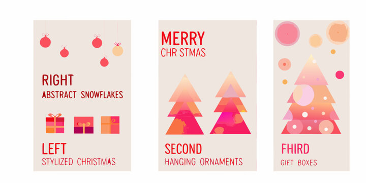 Festive floral ornament patterns on pastel colored cards vector illustration