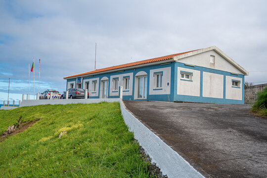 Public Security Police building in Santa Cruz das Flores, Flores Island, Azores, Portugal