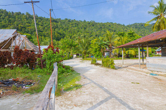 The small road on the island
