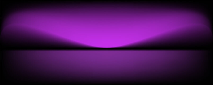 Abstract gradient podium background. Violet, purple and lilac empty 3d studio backdrop. Clean scene for product presentation mockup template. Vector illustration.