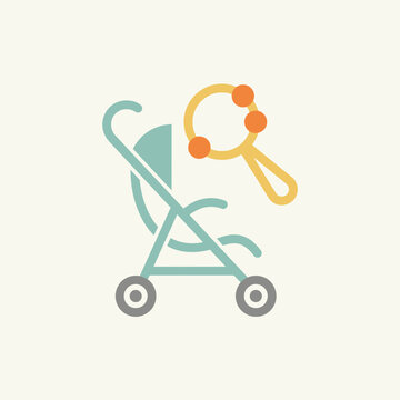 Baby Stroller with Toy Pacifier.