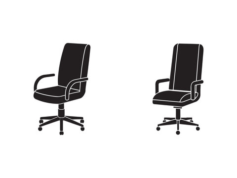 office chairs with armrests and wheels on white background  office furniture  chairs  desk chairs