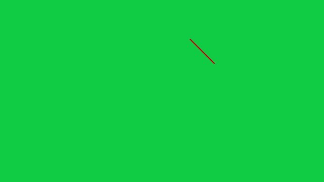 Red Cross Mark Animation and Wrong Sign Icon on Green Screen Background