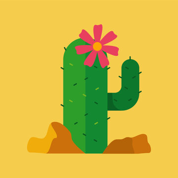 cactus vector illustration, suitable for element or additional design of banner or poster