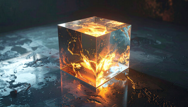 Fiery Crystal Fantasy Cube
