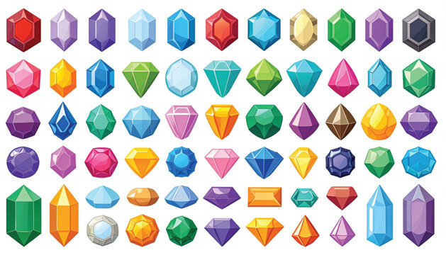 Colorful Gemstones and Precious Jewels.