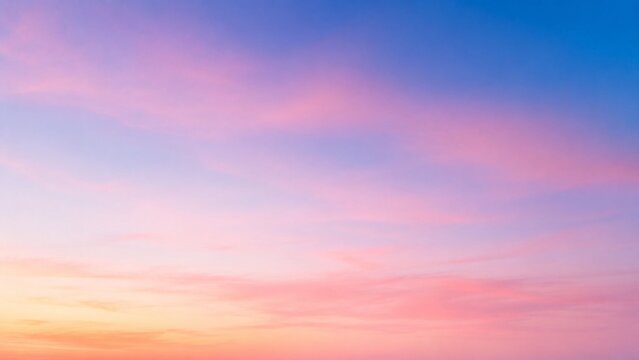パステルに染まる夕焼け空