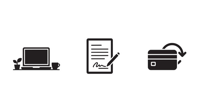 Online Payment Process Laptop And Credit Card For E-commerce Transaction Concepts
