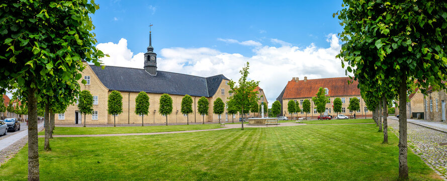 Historic church complex of the Moravian Church in Christiansfeld, Denmark 