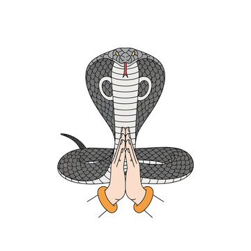 Woman Worships Cobra on Nag Panchami Festival