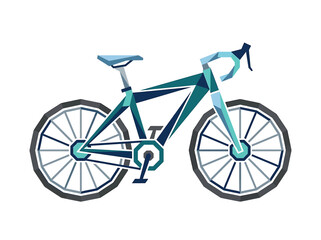 Fototapeta premium Geometric Bicycle Polygon Vector Icon