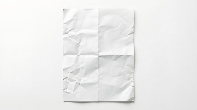 A single sheet of white paper folded into quarters against a clean background.