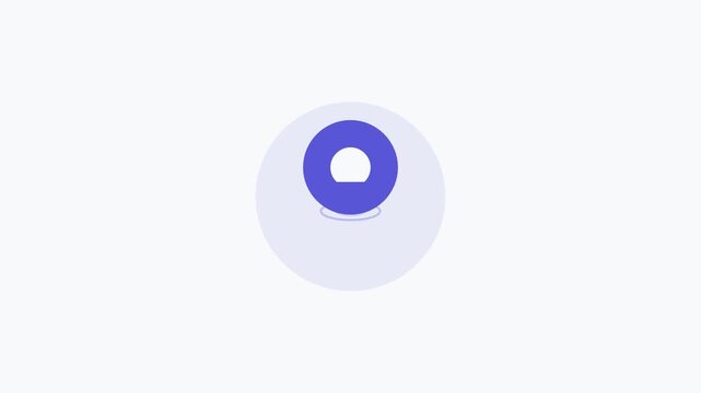 Purple Location Pin Icon Map Navigation Animation