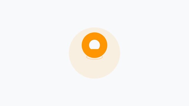 Orange Location Pin Icon Map Navigation Animation