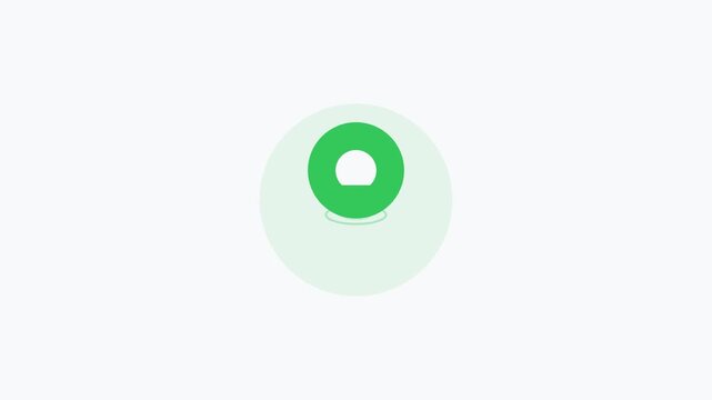 Green Location Pin Icon Map Navigation Animation