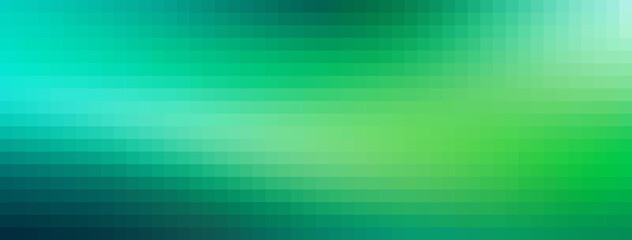 Fototapeta premium Green gradient creating a pixelated digital mosaic background