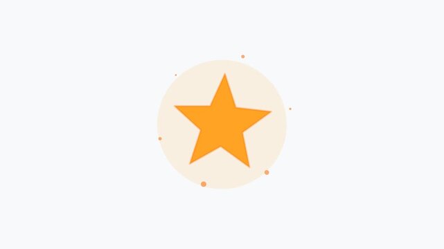 Orange Star Icon Rating Favorite Animation